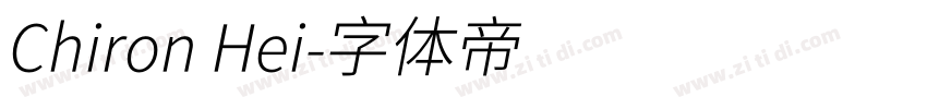 Chiron Hei字体转换
